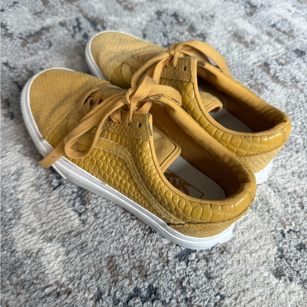 Vans Mustard Yellow Textured Sneakers